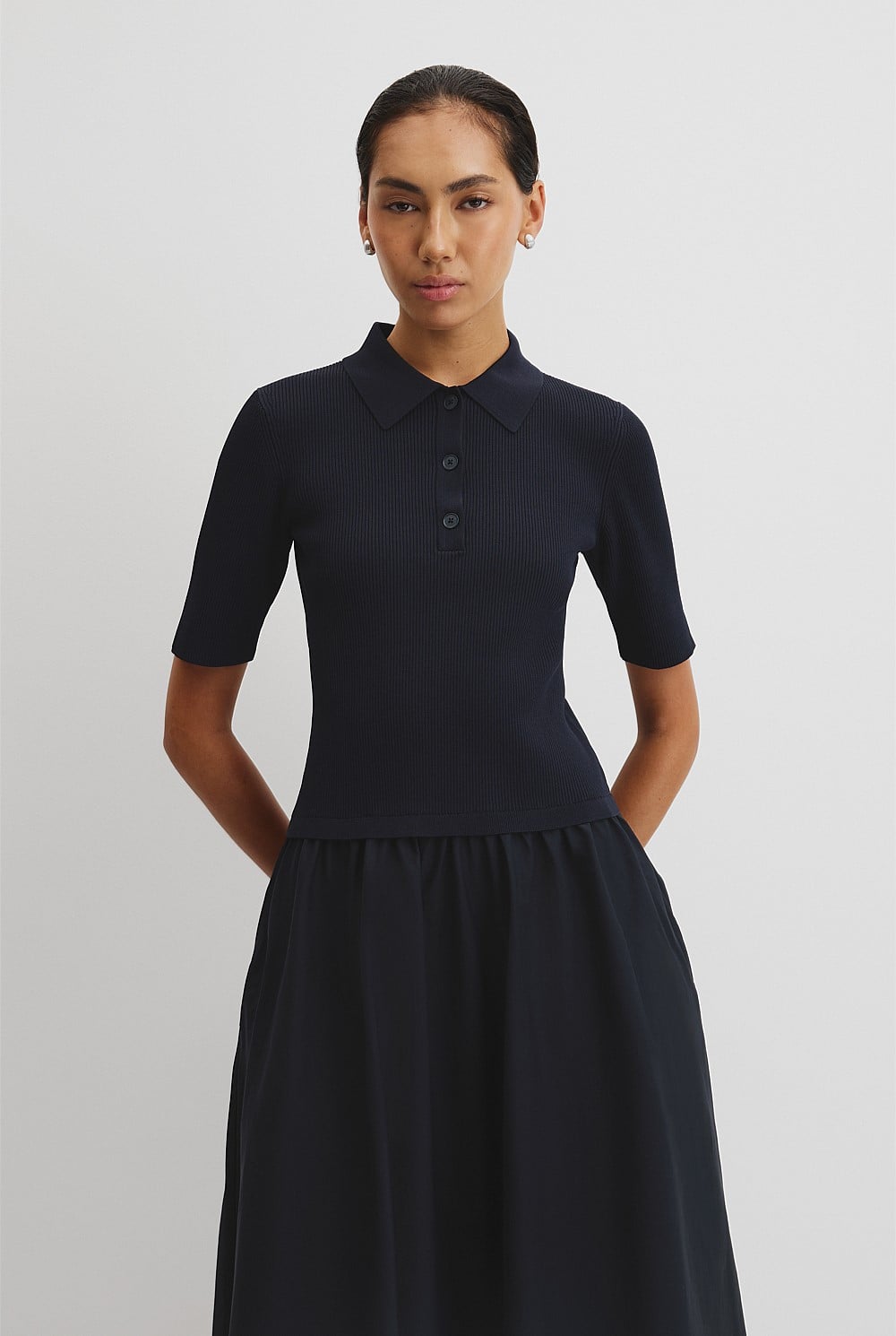 Mix Media Knit Dress