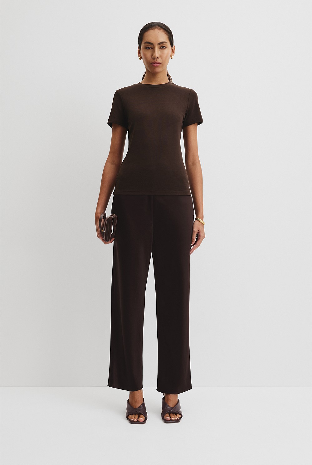 Australian Cotton Blend Fitted T-Shirt