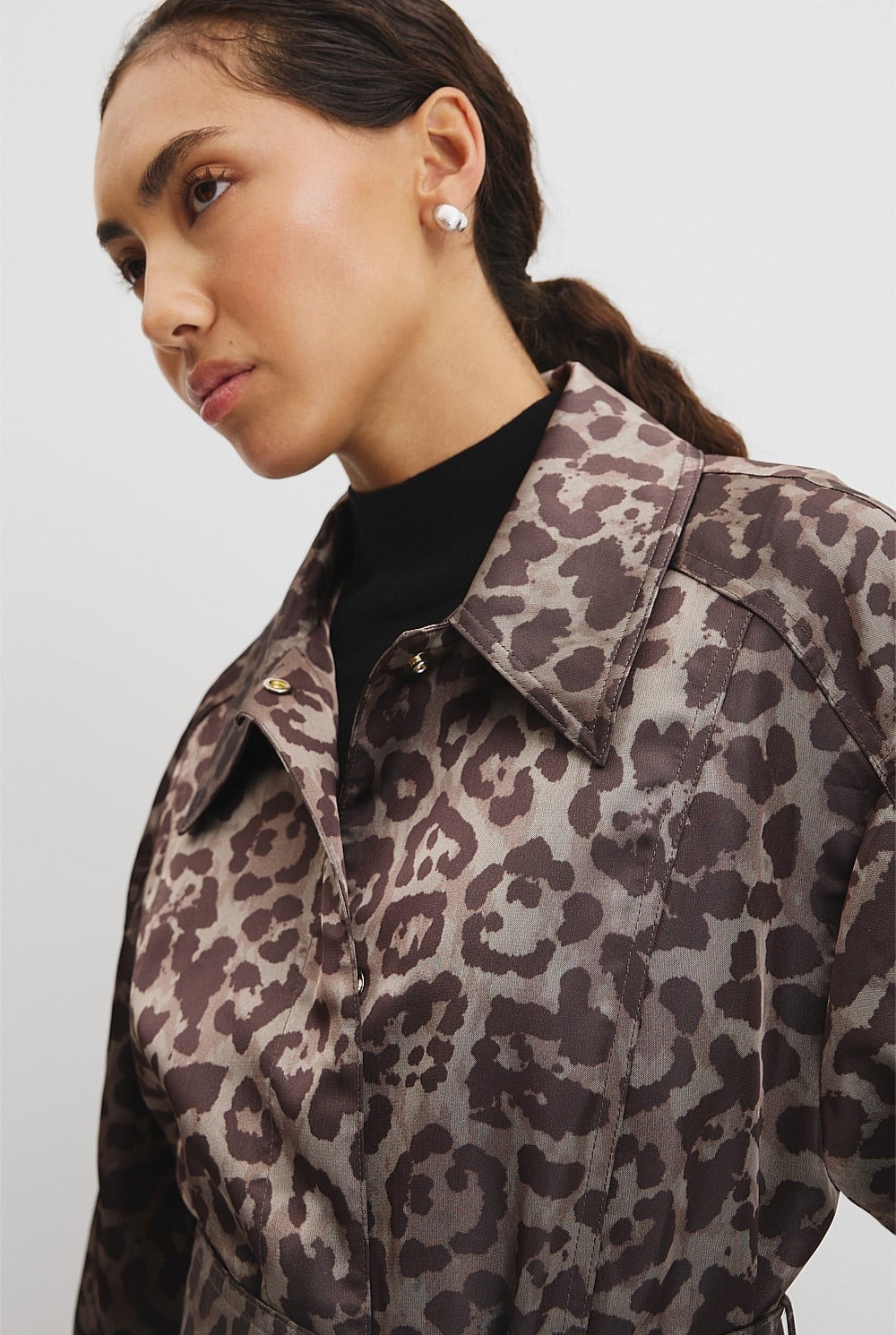 Leopard Jacquard Coat