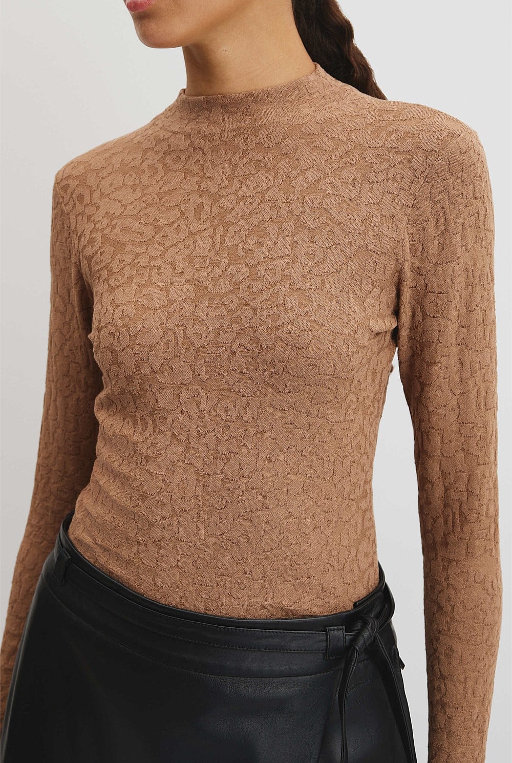 Animal Jacquard Knit Top