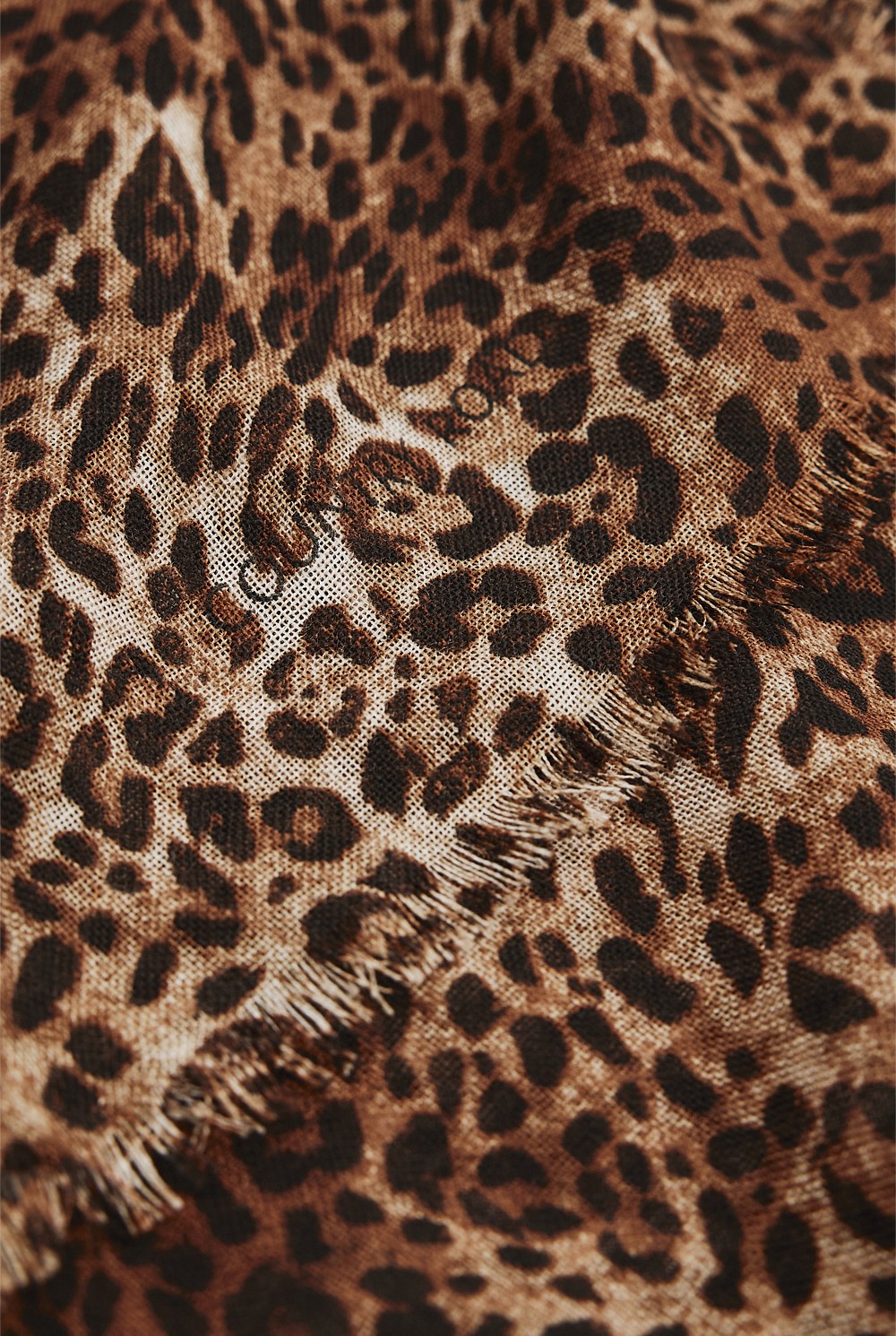 Wool Leopard Scarf