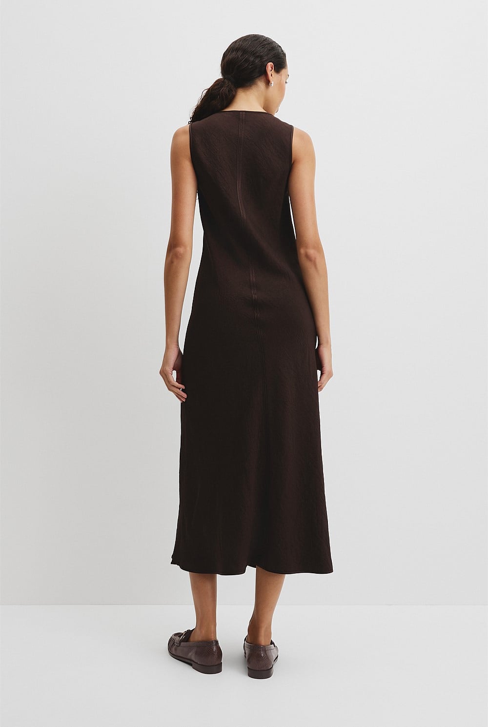 Boat Neck Bias Dress