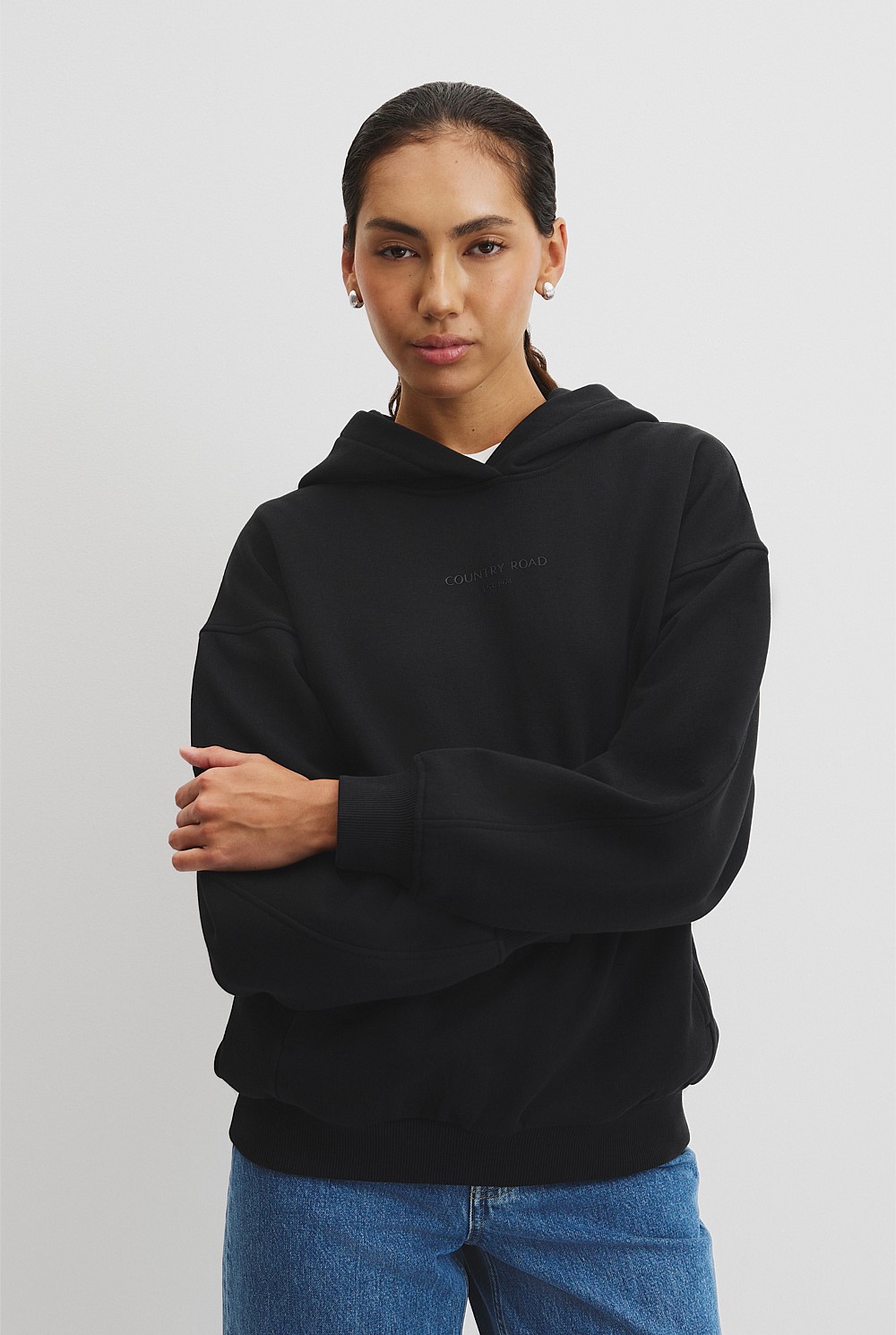 Australian Good Earth Cotton Pull Over Hooded Sweat
