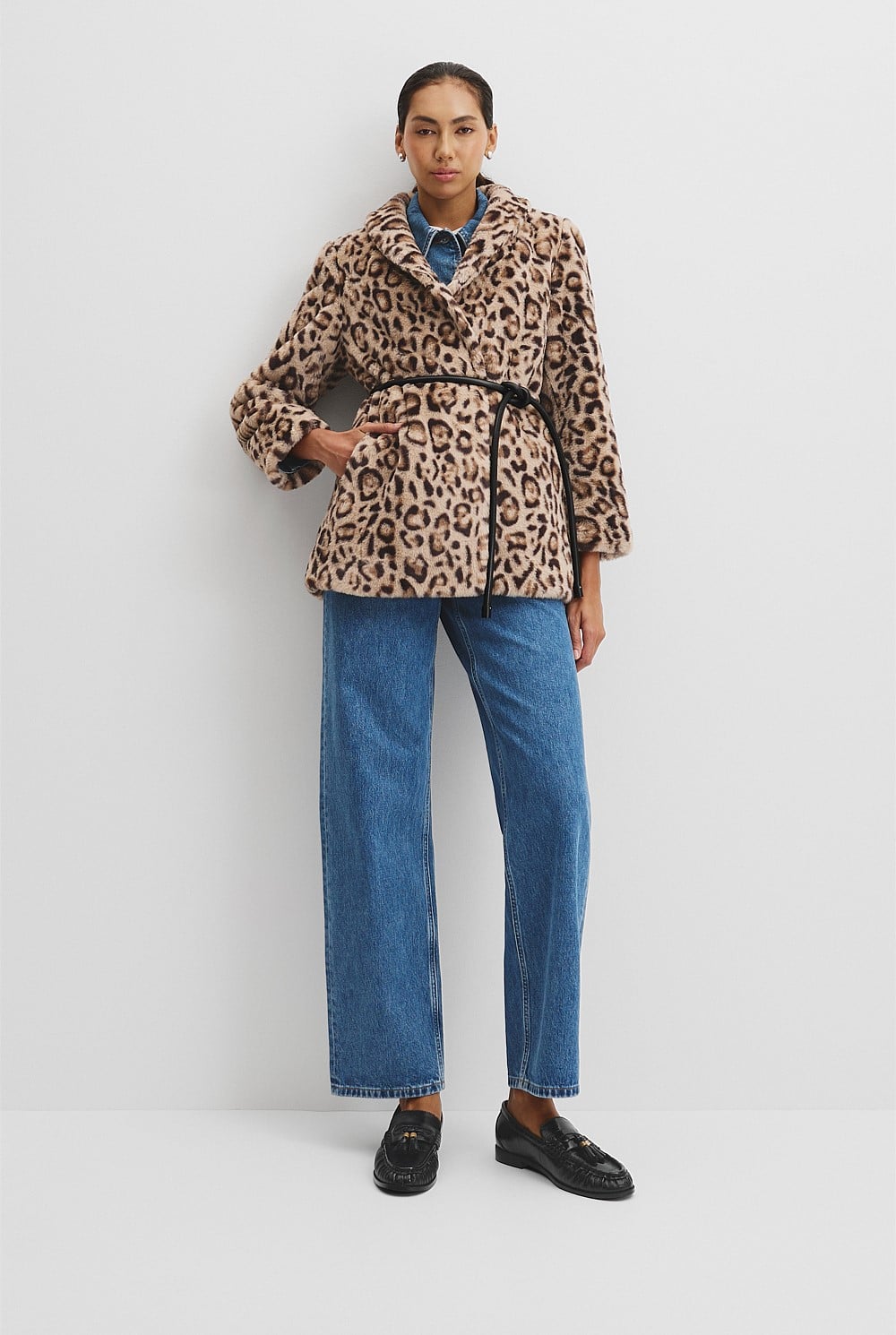 Animal Faux Fur Coat