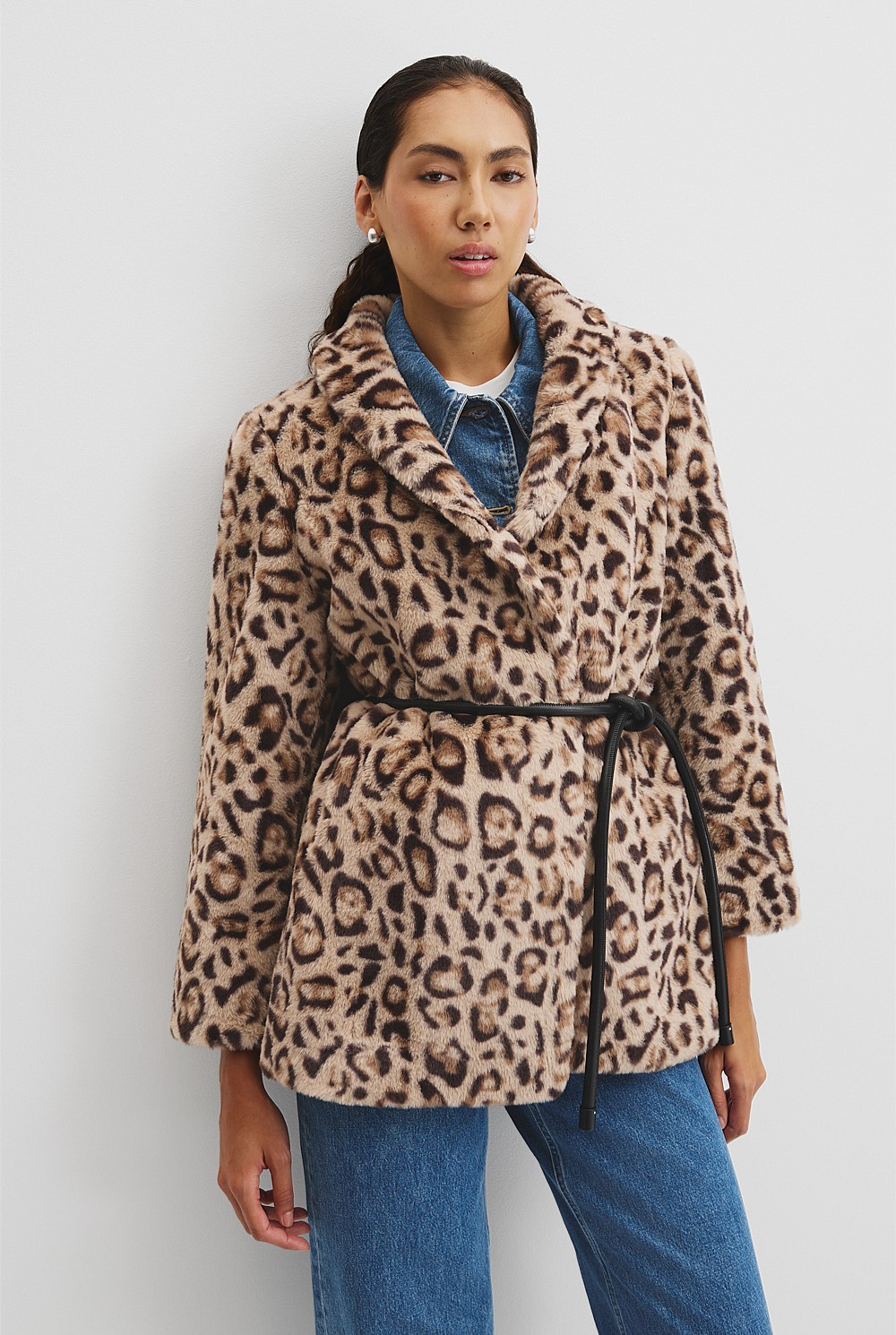 Animal Faux Fur Coat