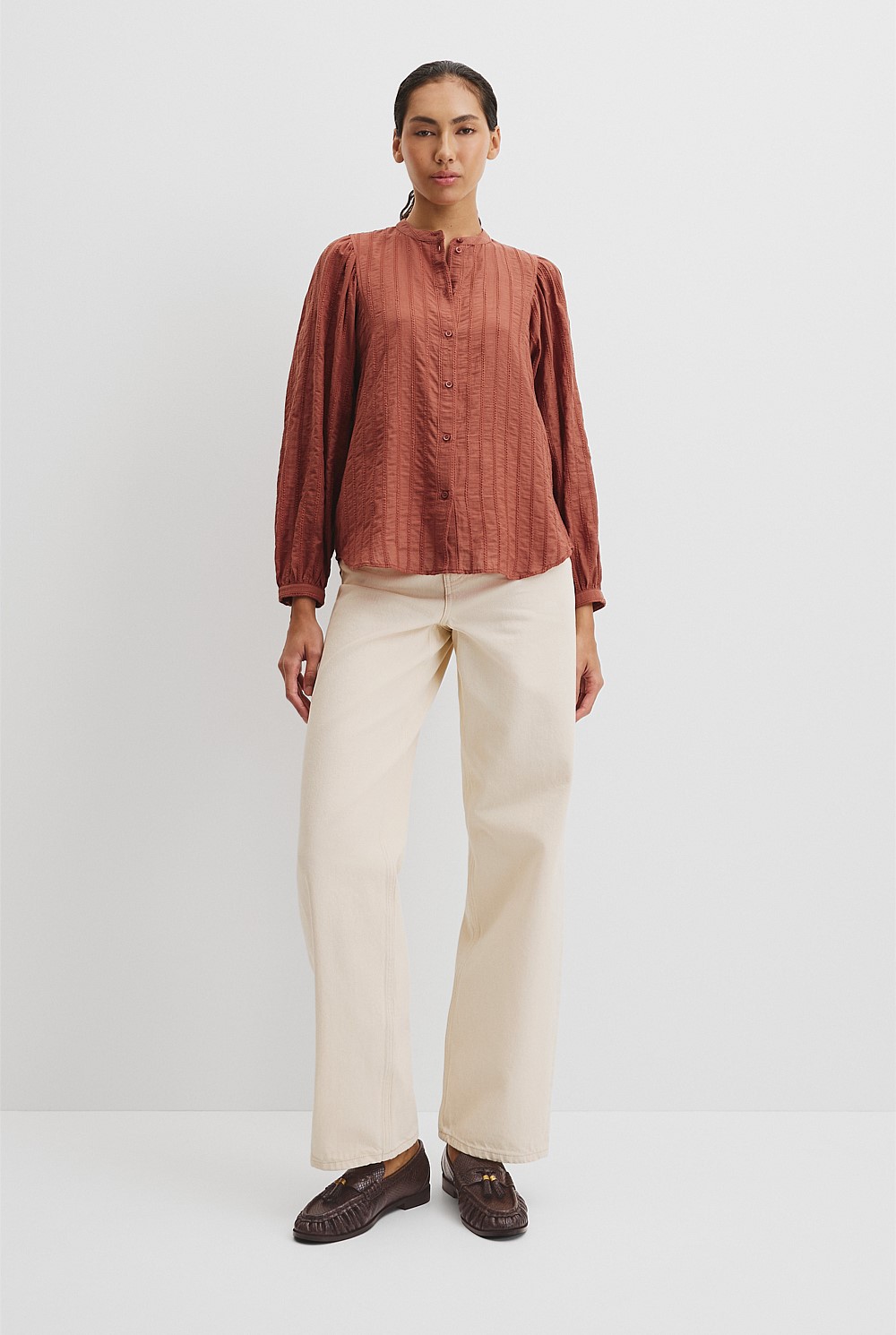 Textured Dolman Blouse