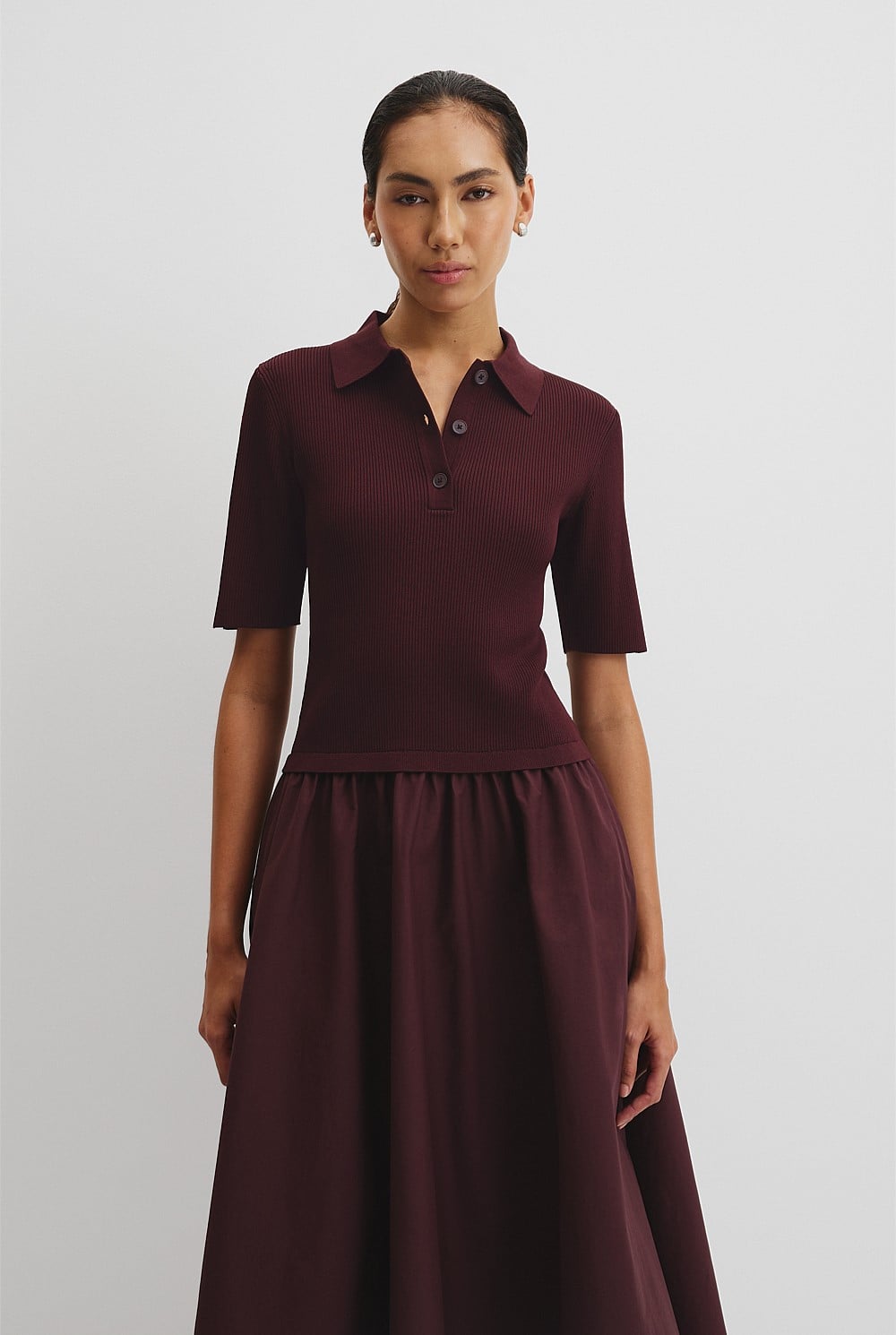 Mix Media Knit Dress