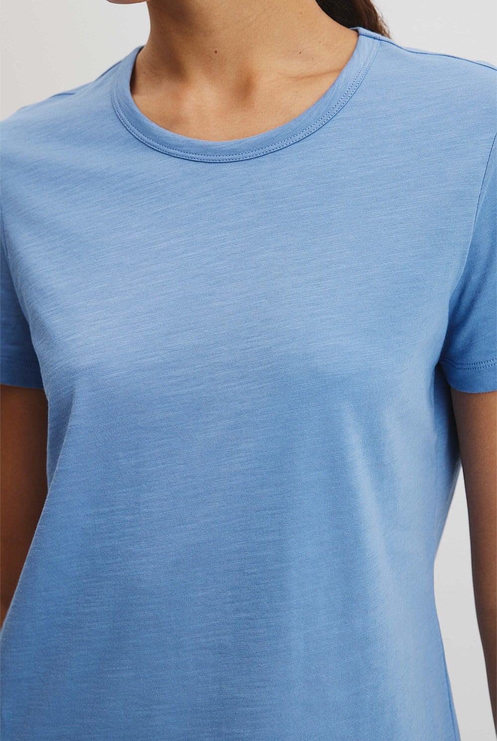 Australian Good Earth Cotton Slub Short Sleeve T-Shirt