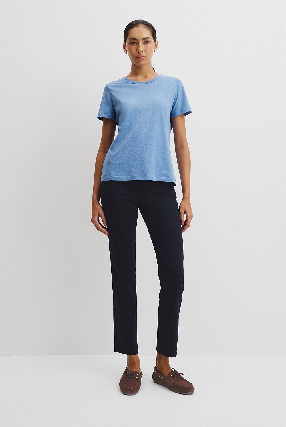 Australian Good Earth Cotton Slub Short Sleeve T-Shirt