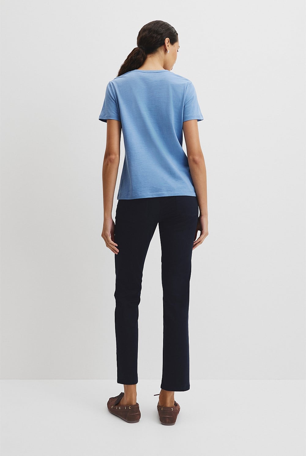 Australian Good Earth Cotton Slub Short Sleeve T-Shirt