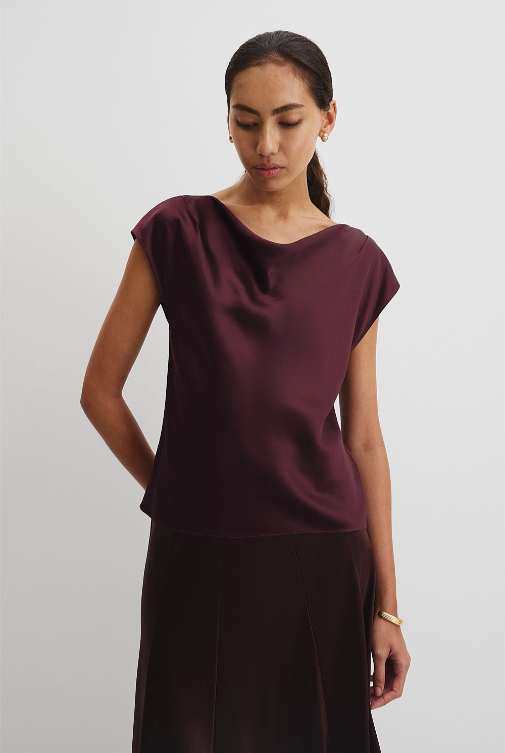 Satin Shell Top