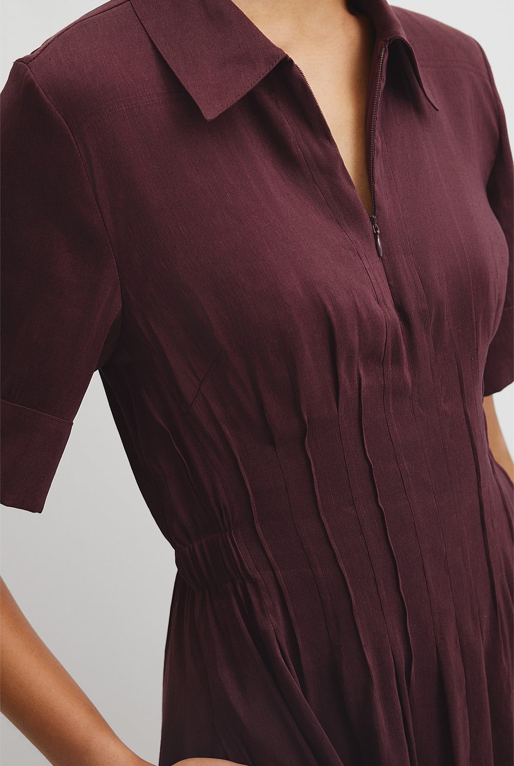 Tuck Detail Shirt Dress