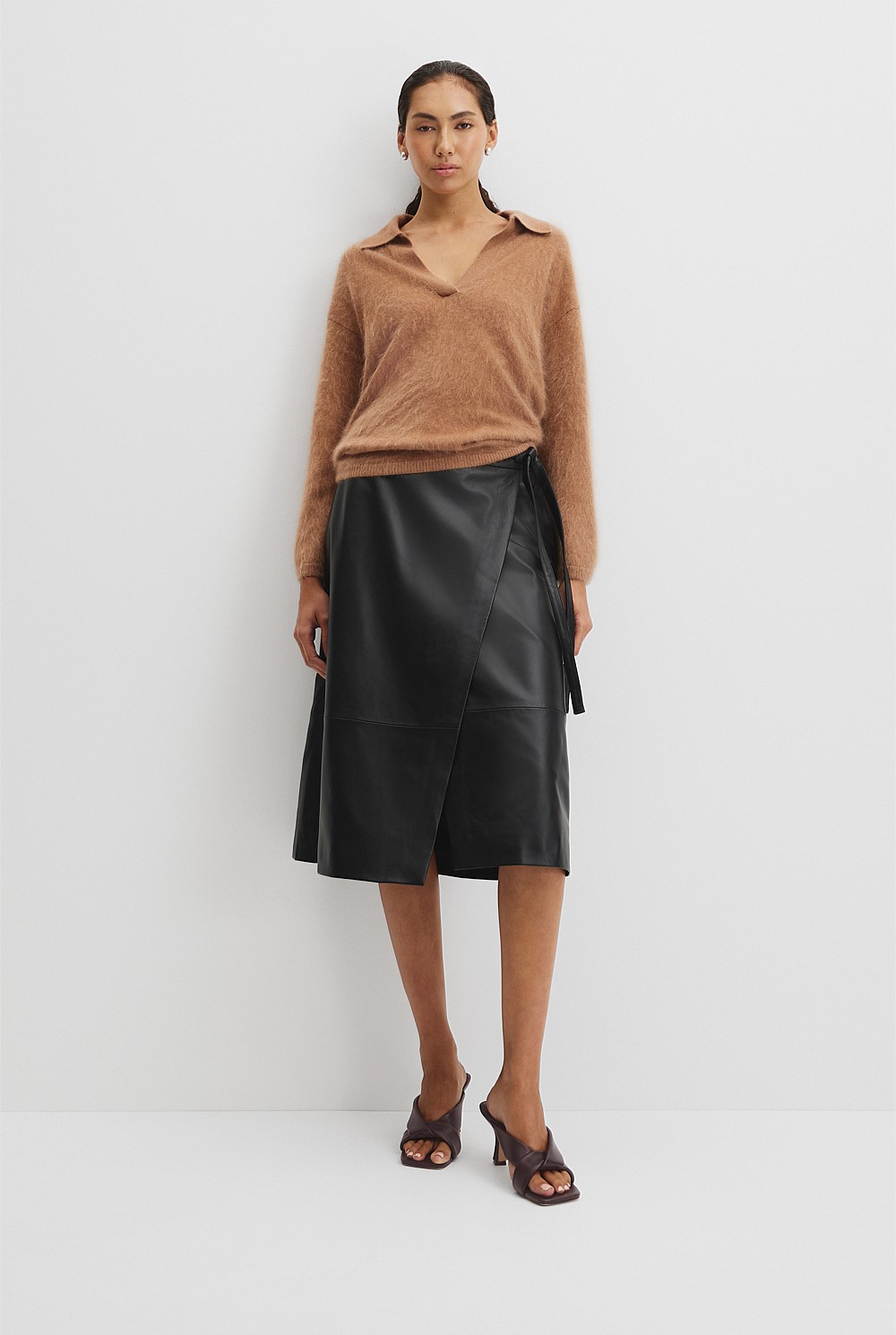 Fluffy Collared Knit