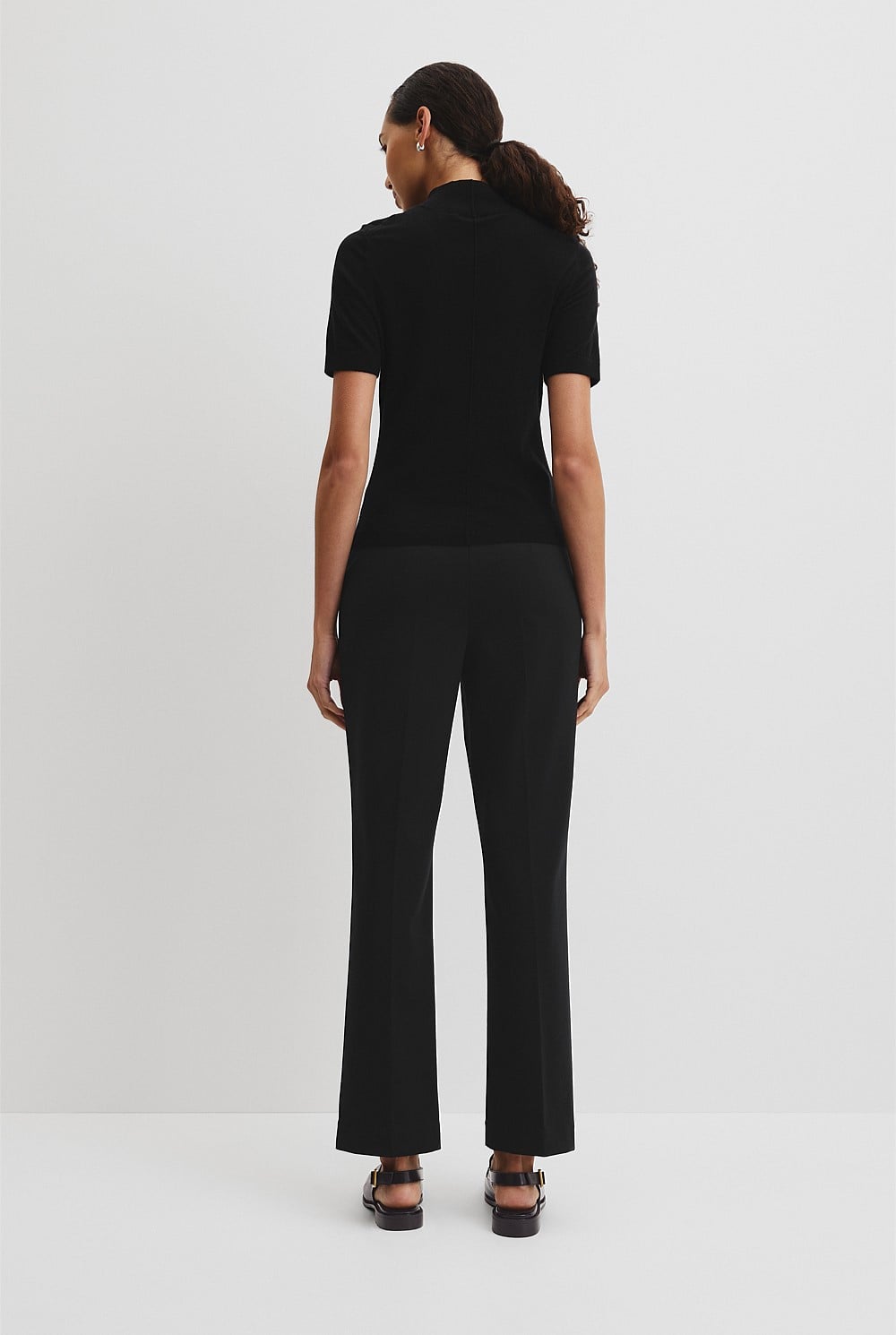 Short Sleeve Wool Silk Knit