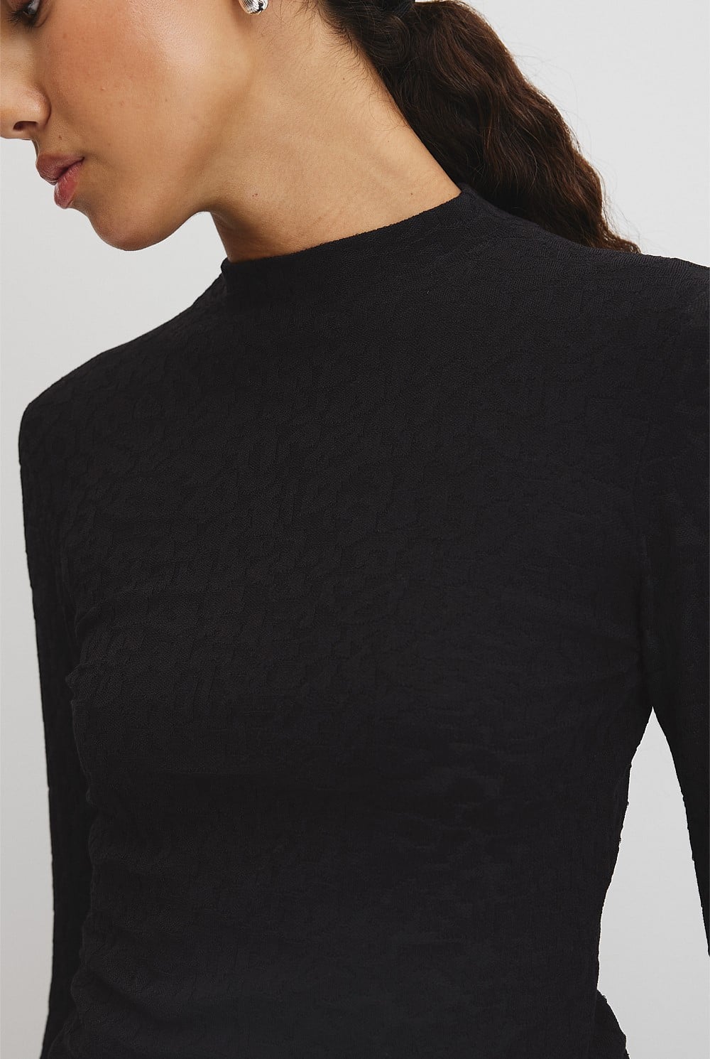 Animal Jacquard Knit Top