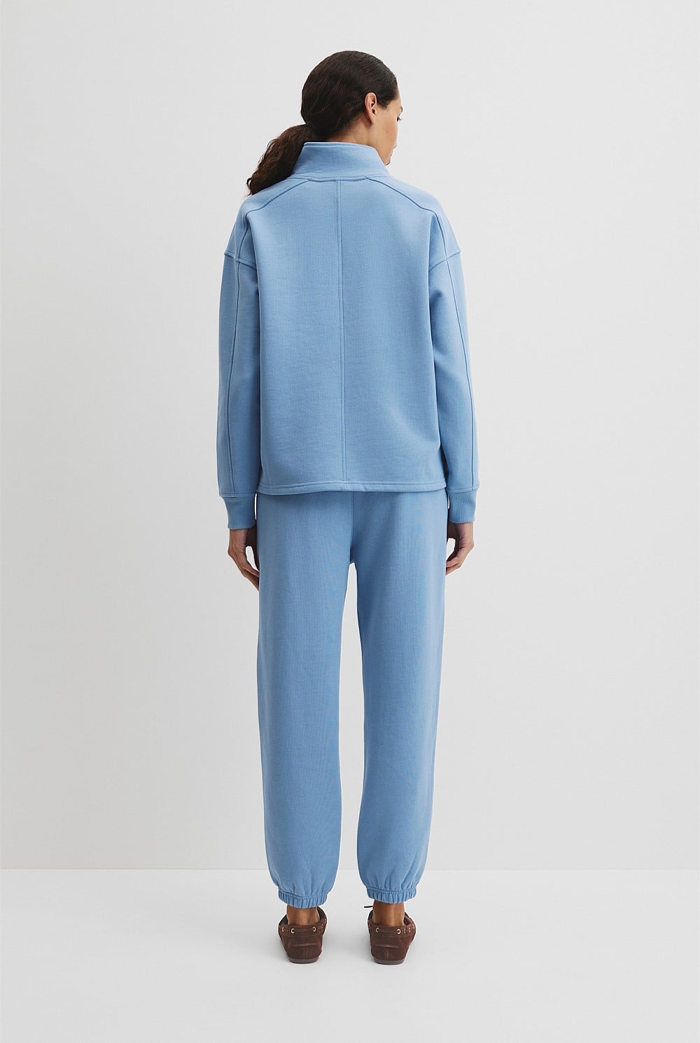 Australian Good Earth Cotton Zip Neck Sweat