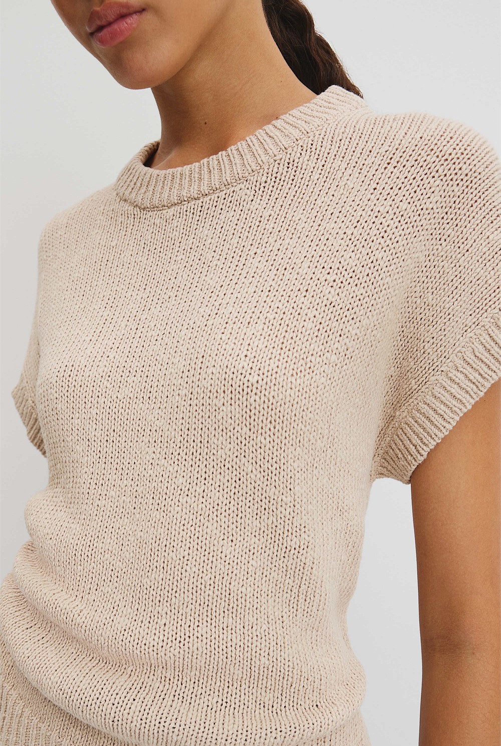 Textured Knit T-Shirt
