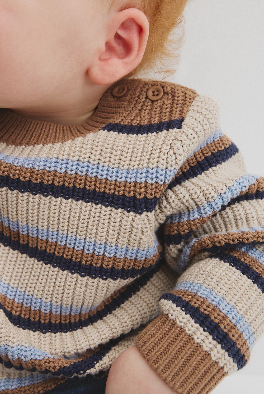 Crew Neck Stripe Knit