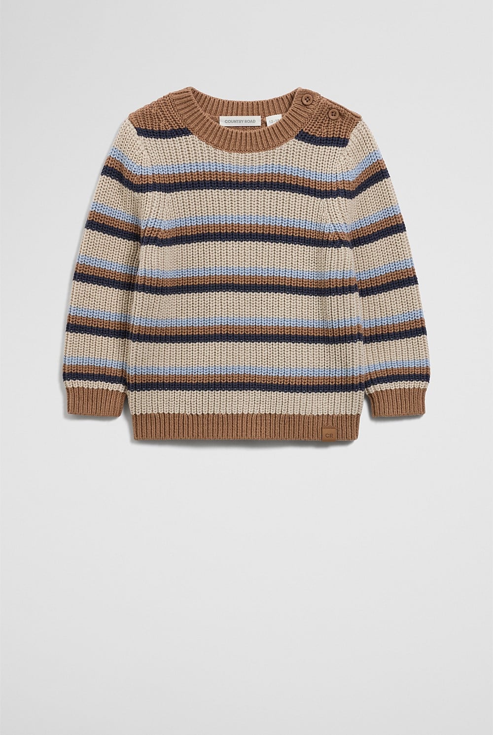 Crew Neck Stripe Knit
