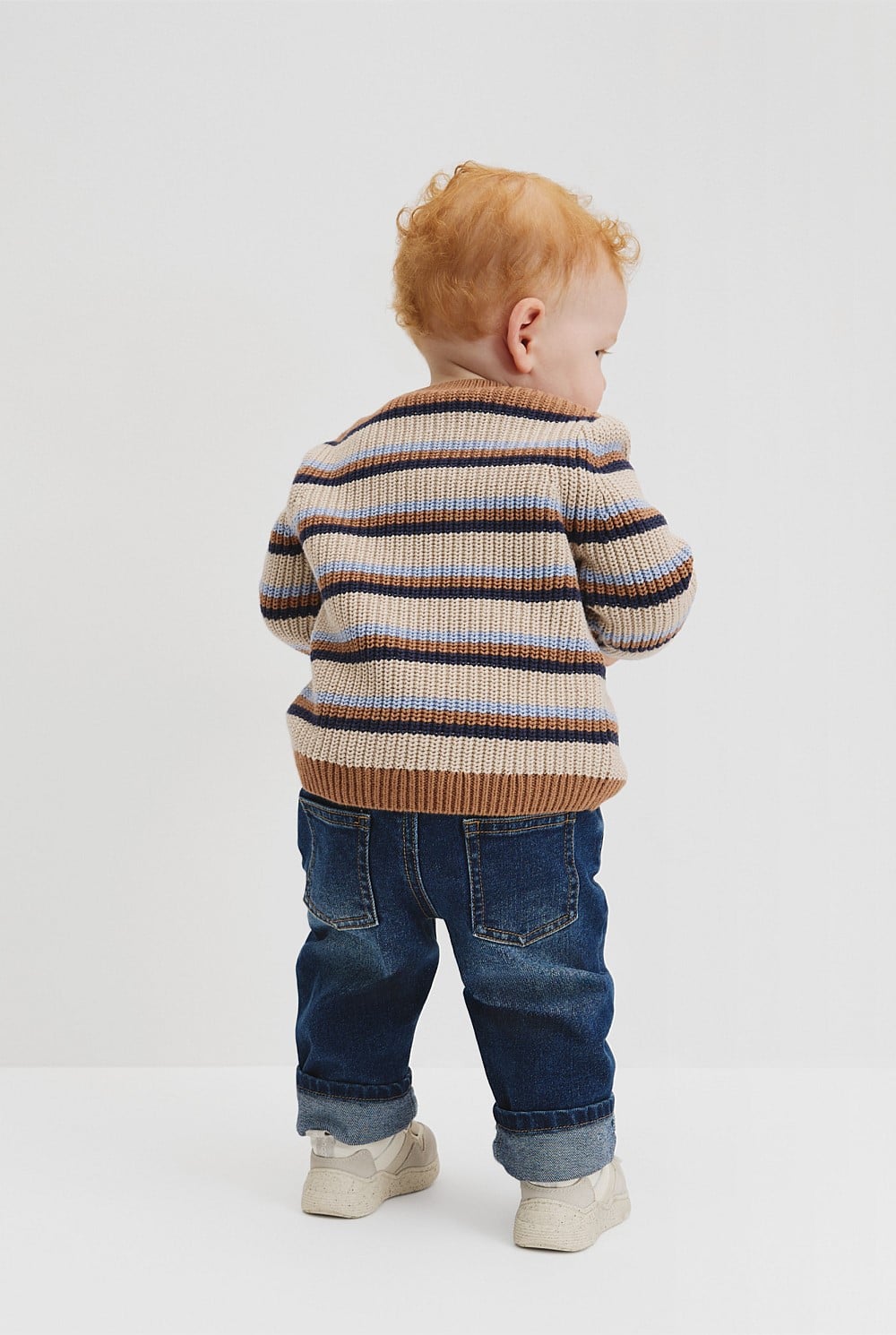 Crew Neck Stripe Knit