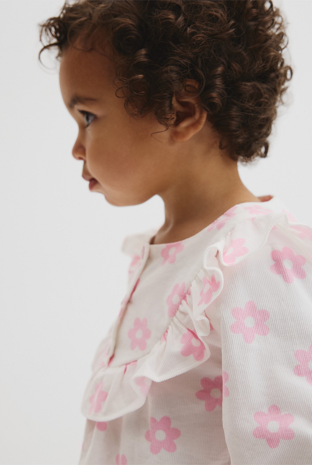 Organically Grown Cotton Cord Frill Dress Set