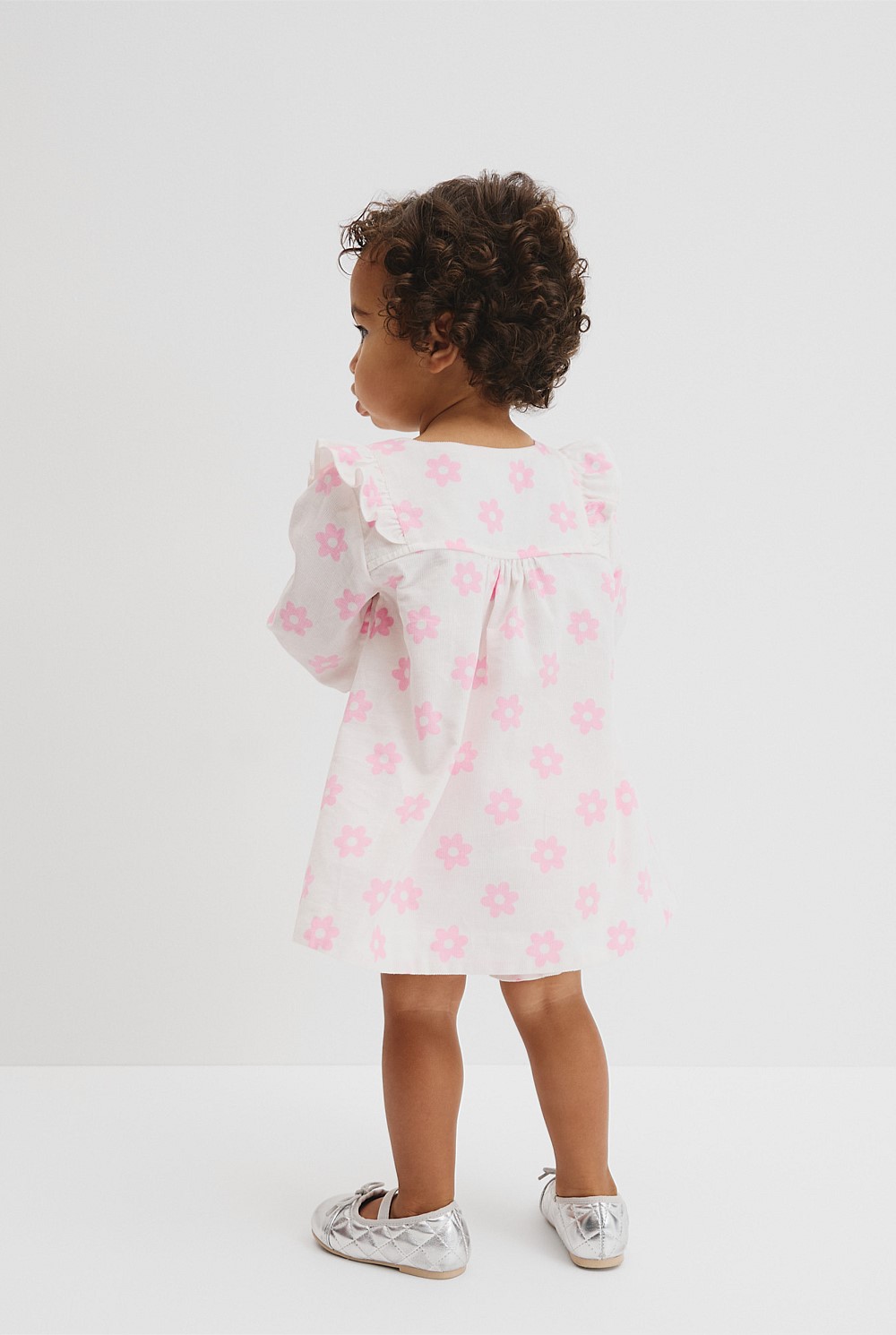 Organically Grown Cotton Cord Frill Dress Set