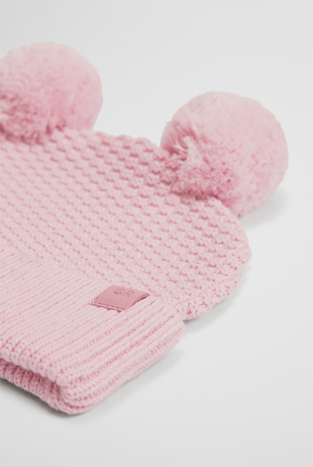 Organically Grown Cotton Cord Pom Pom Knit Beanie