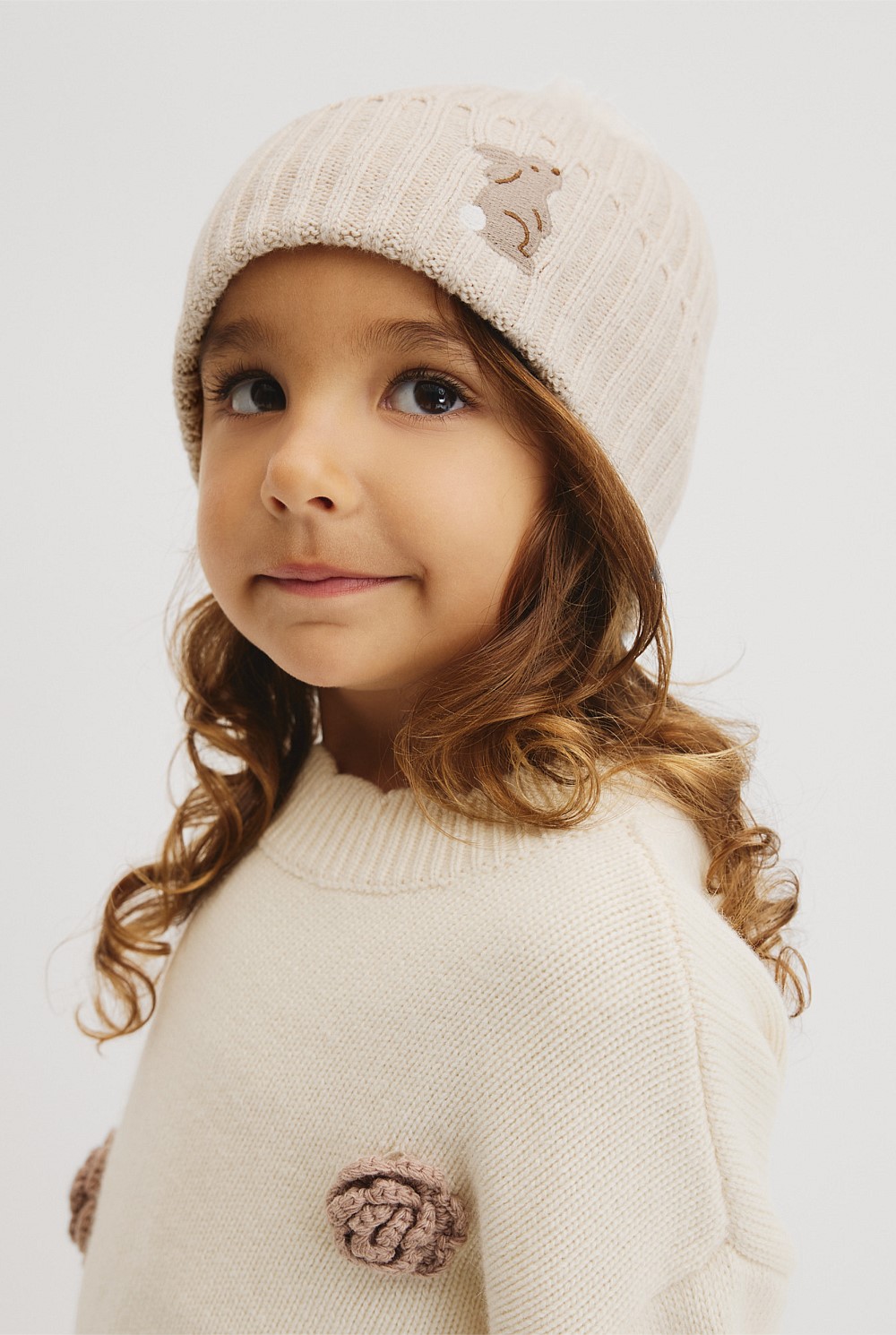 Organically Grown Cotton Blend Bunny Beanie