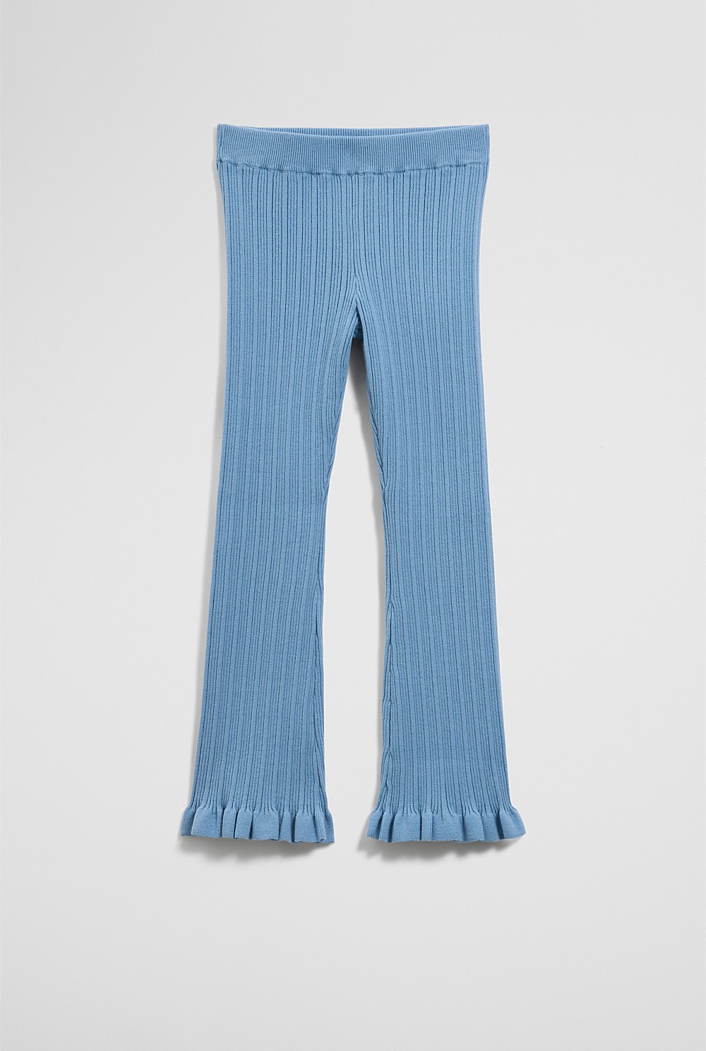 Organically Grown Cotton Blend Rib Knit Pant