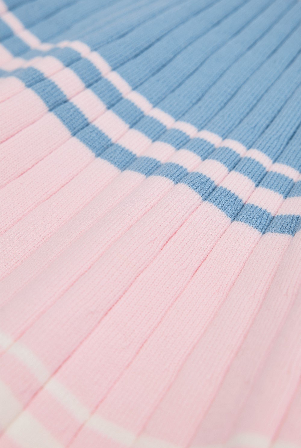 Organically Grown Cotton Blend Variegated Stripe Knit Dress