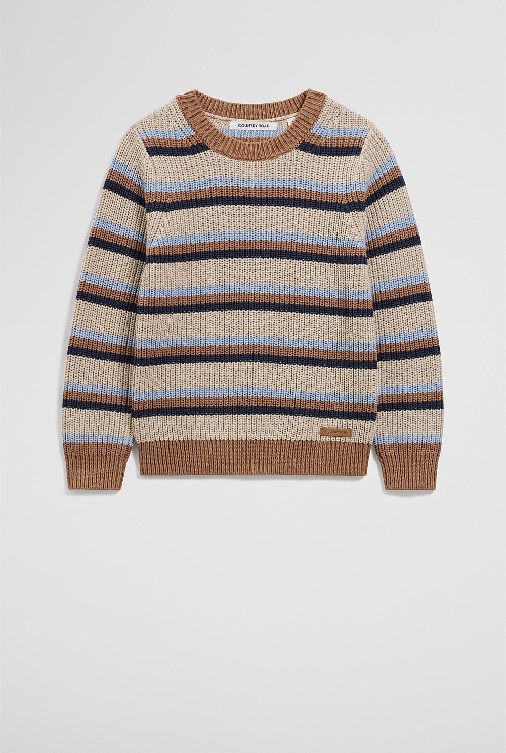 Crew Neck Stripe Knit