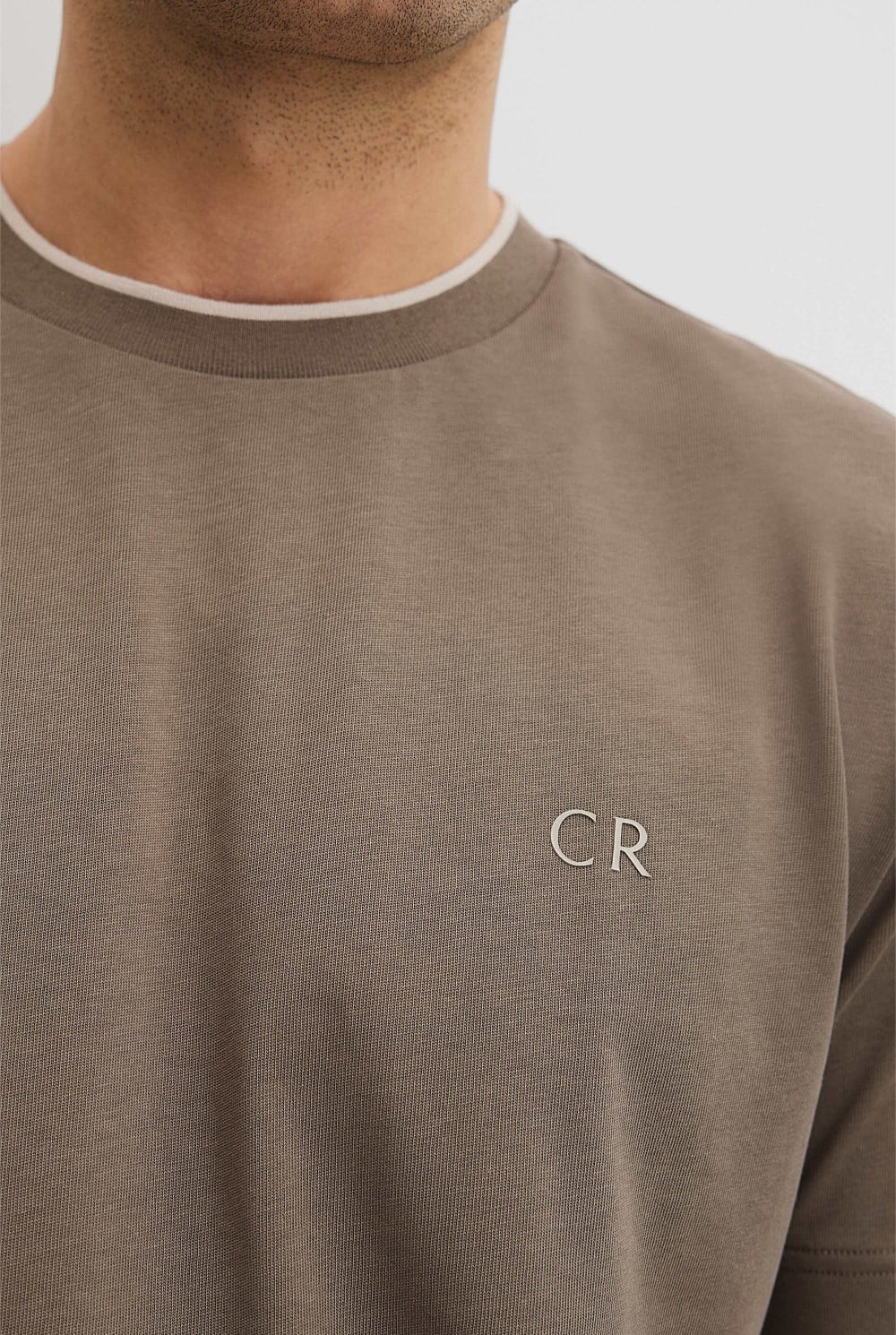 Australian Cotton CR Logo Tipped T-Shirt