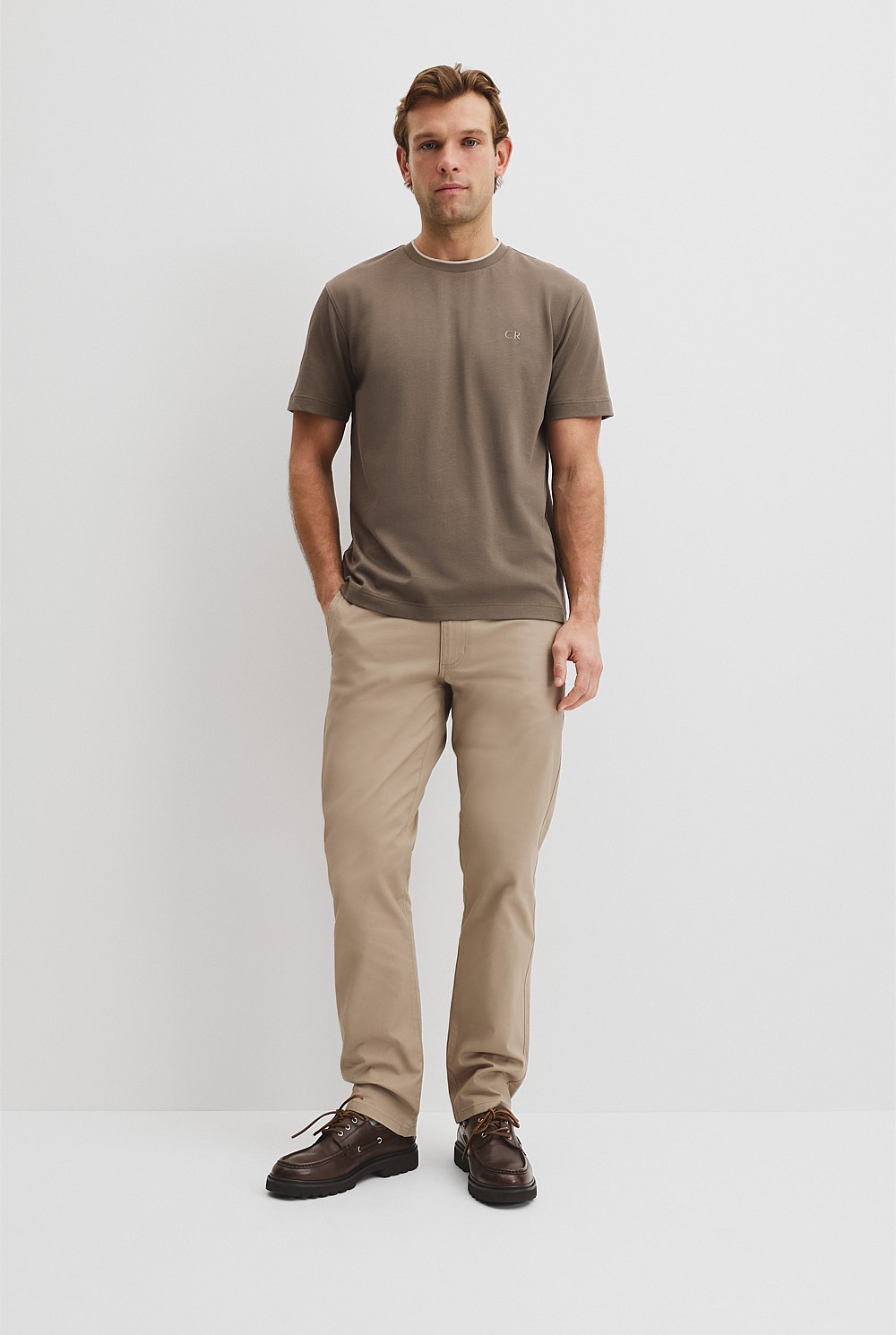 Australian Cotton CR Logo Tipped T-Shirt