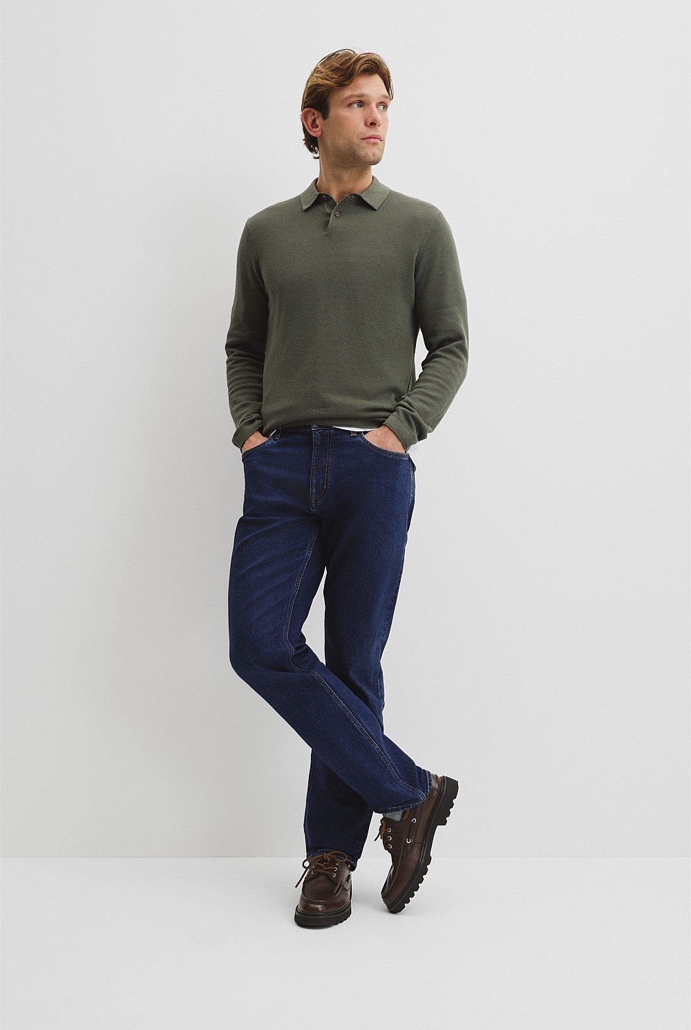 Australian Good Earth Cotton Pique Polo Knit