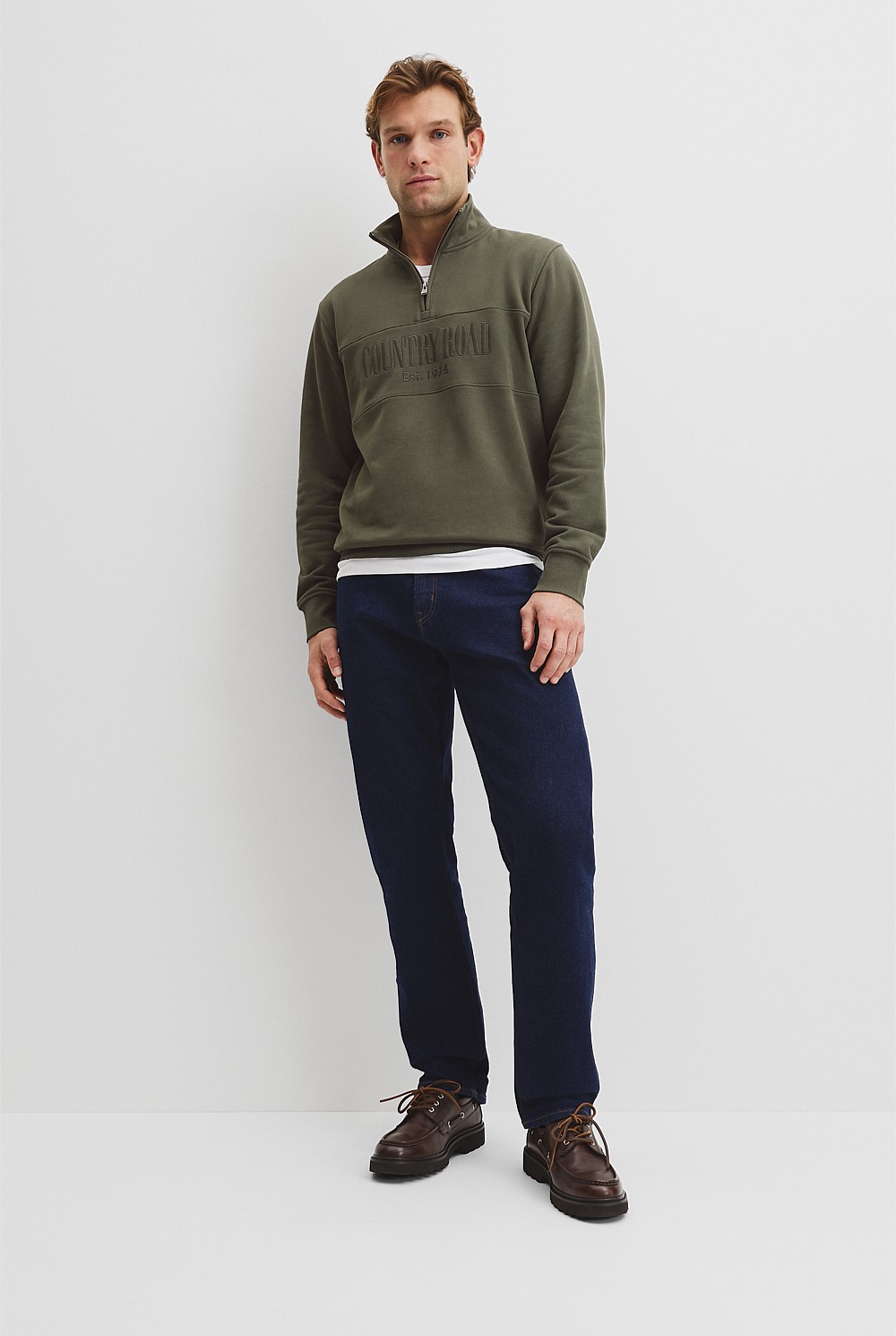 Australian Cotton Half Zip Heritage Sweat