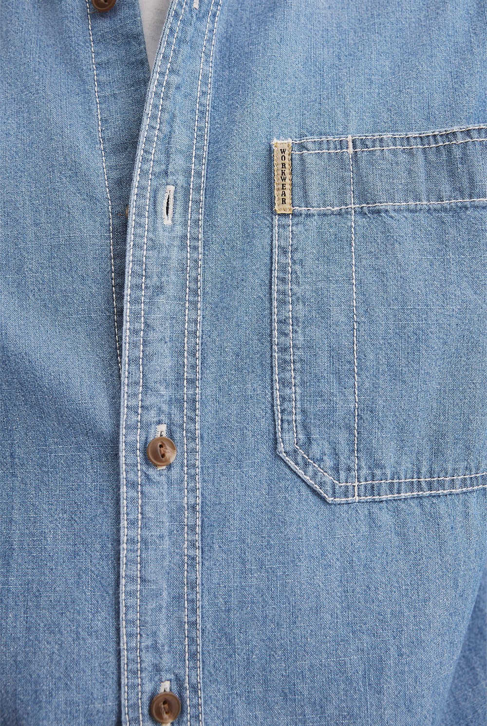 Regular Fit Workwear Chambray Shirt