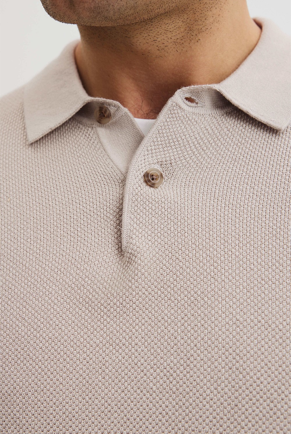 Australian Good Earth Cotton Pique Polo Knit
