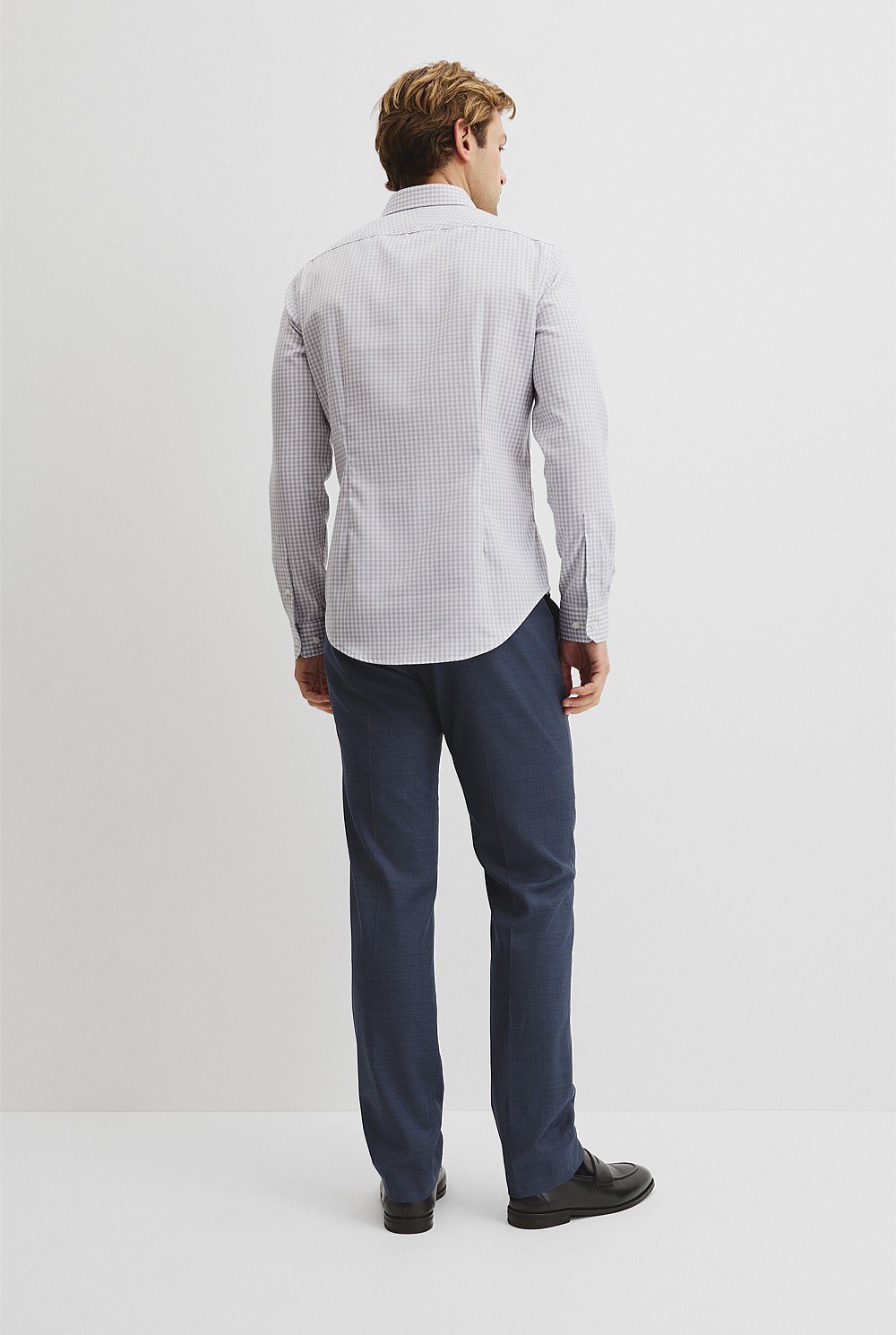 Slim Fit Gingham Travel Shirt