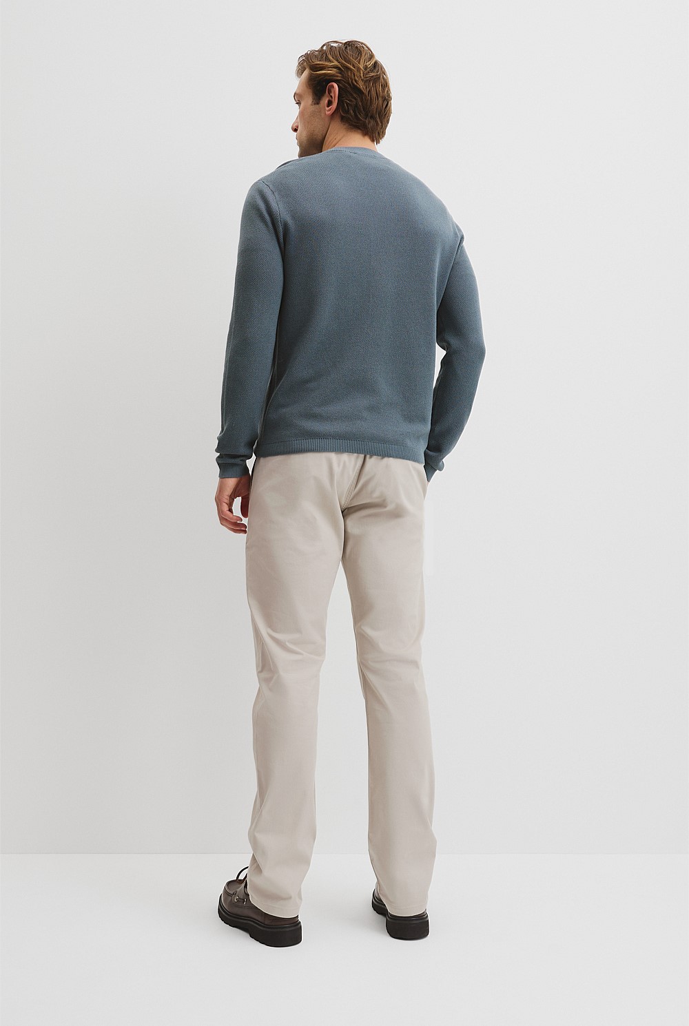 Australian Good Earth Cotton Pique Crew Neck Knit