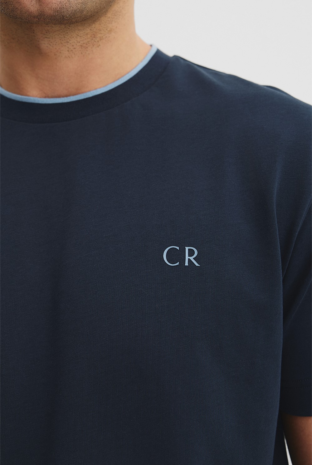 Australian Cotton CR Logo Tipped T-Shirt