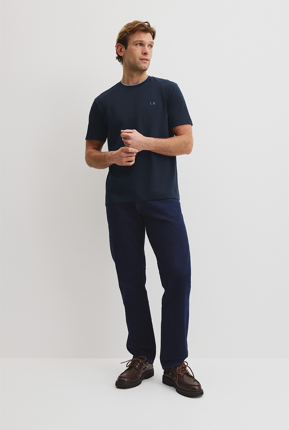 Australian Cotton CR Logo Tipped T-Shirt