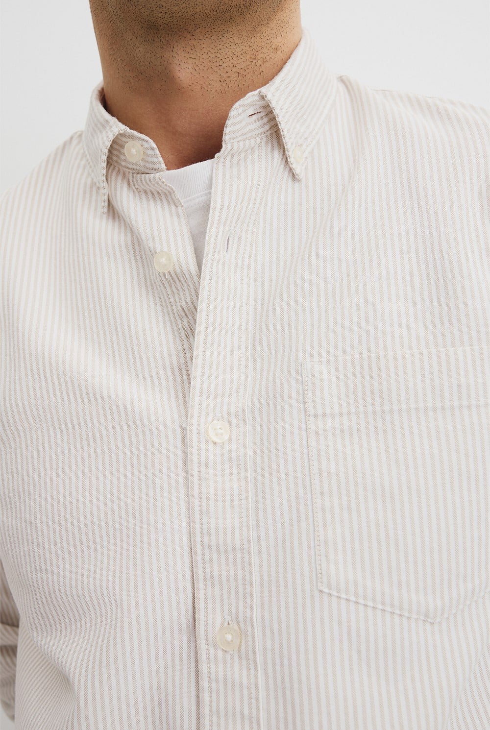 Australian Good Earth Regular Fit Oxford Stripe Shirt