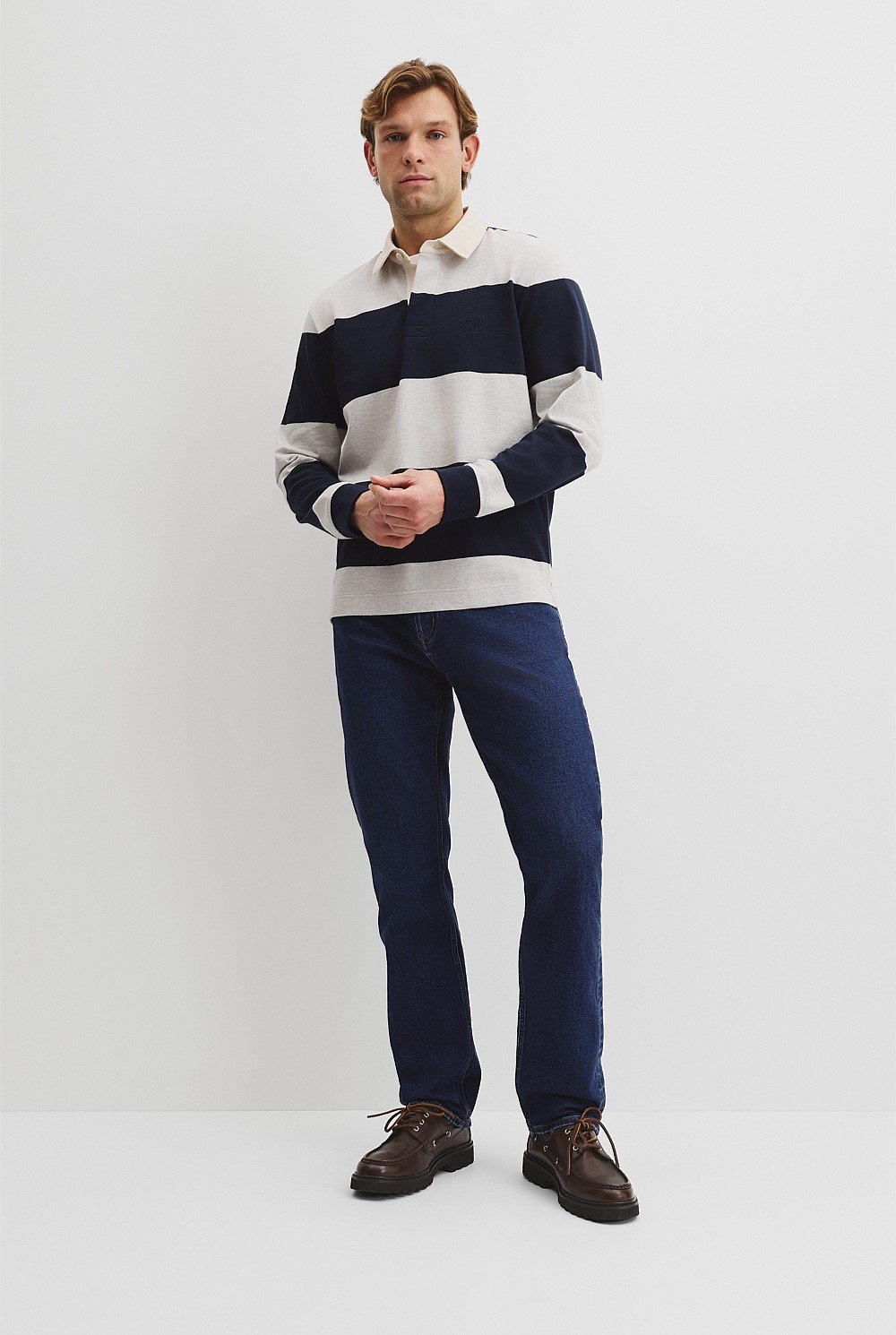 Australian Cotton Stripe Rugby Polo