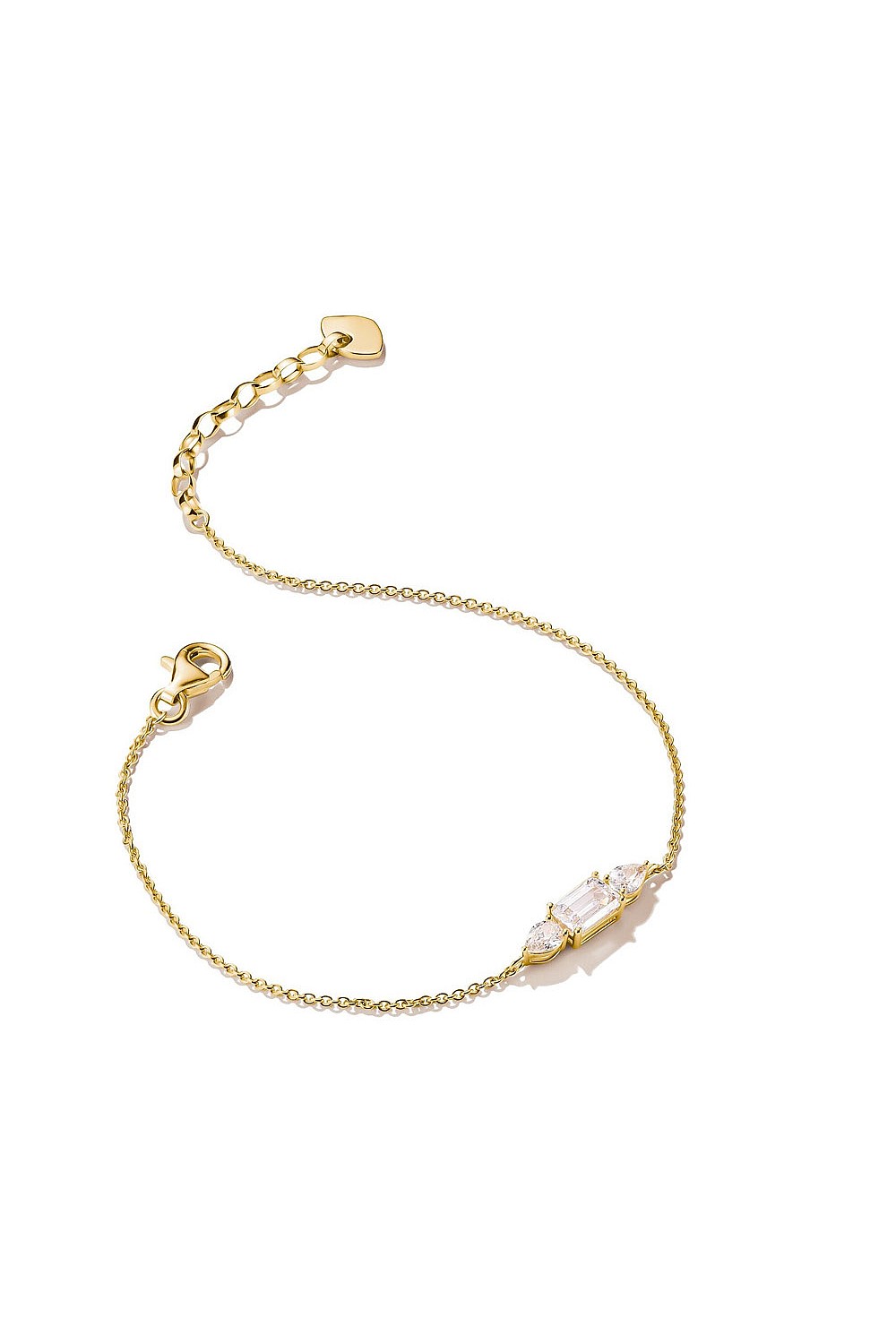 Bold Bracelet With Stones In Gold