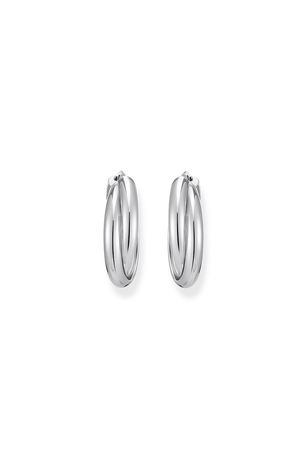 Intertwined Hoop Earrings In Silver