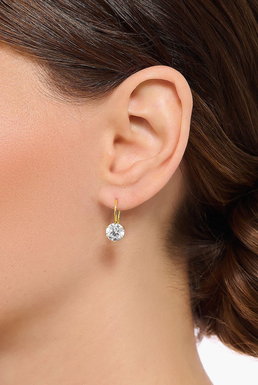 Solitaire Earrings In Gold