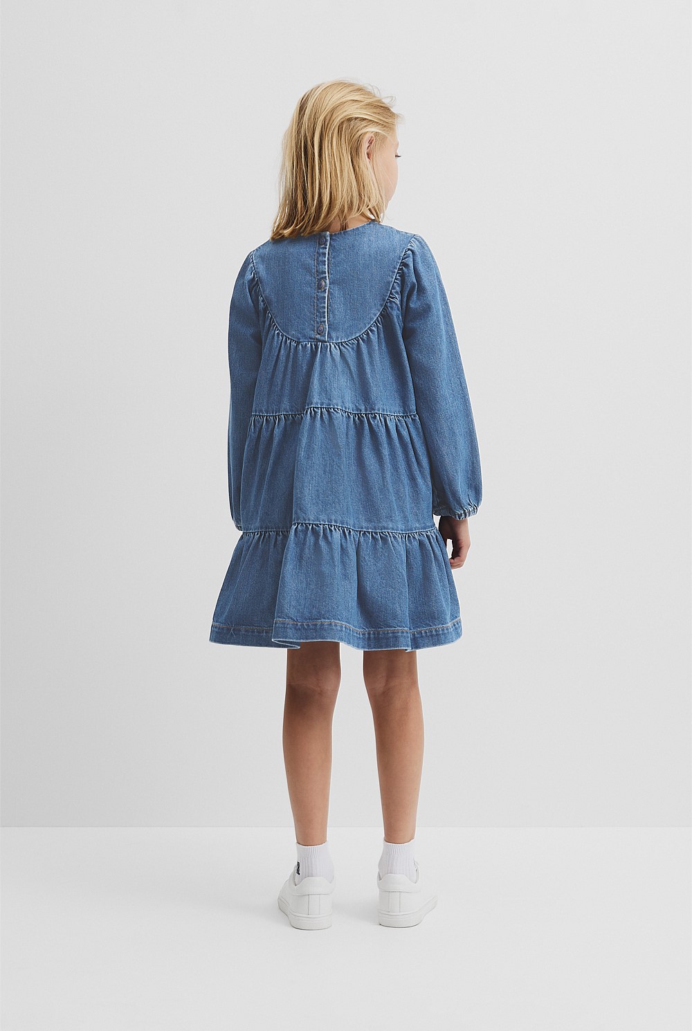 Denim Tiered Dress