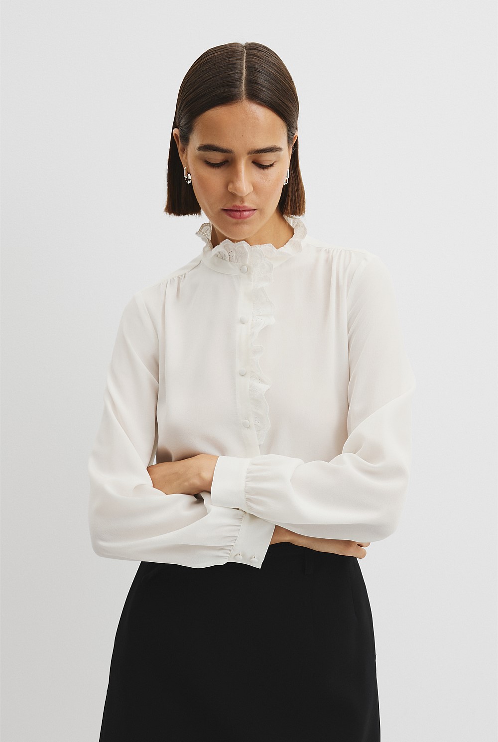 Long Sleeve Ruffle Shirt