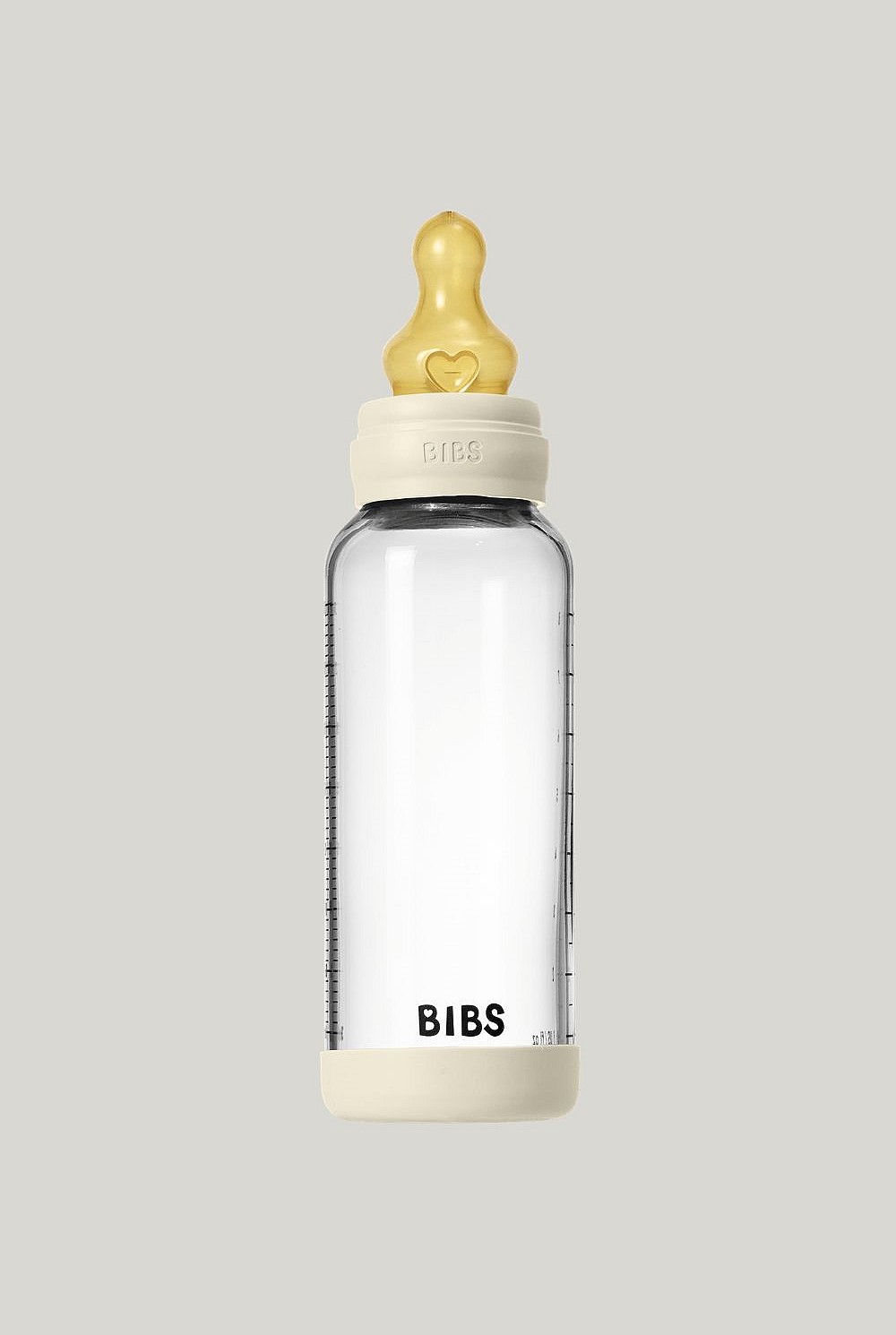 Glass Baby Bottle 240ml Latex - Ivory