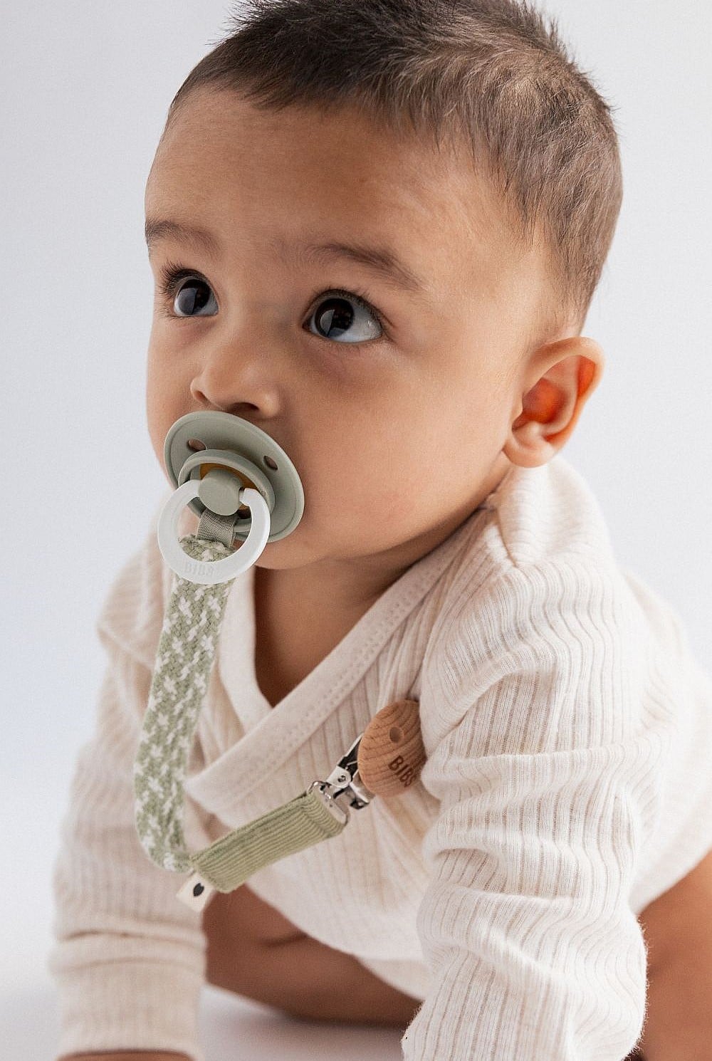 Pacifier Clip - Blush/ivory